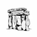 Stonehenge no background all stones from 45 degree angle tattoo design idea