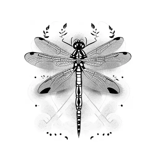 semicolon dragonfly tattoo design idea