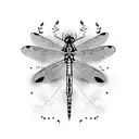 semicolon dragonfly tattoo design idea