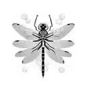 semicolon dragonfly tattoo design idea