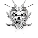 Zombie samurai tattoo design idea