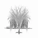 weeping willow tattoo design idea