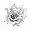 Phoenix rose ivy date tattoo design idea