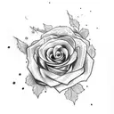 Phoenix rose ivy date tattoo design idea