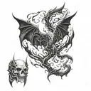  "Even though I walk through the valley of the shadow of death, I fear no evil" tattoo design idea