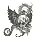  "Even though I walk through the valley of the shadow of death, I fear no evil" tattoo design idea