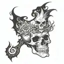  "Even though I walk through the valley of the shadow of death, I fear no evil" tattoo design idea