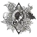 7 deadly sins anime pride tattoo design idea