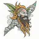 ginger rasta tattoo design idea