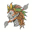 ginger rasta tattoo design idea