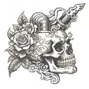 bone lighter tattoo design idea