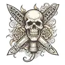 bone lighter tattoo design idea