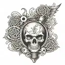 bone lighter tattoo design idea