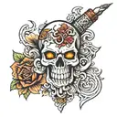bone lighter tattoo design idea