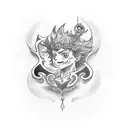 Asta y liebe black clover tattoo design idea