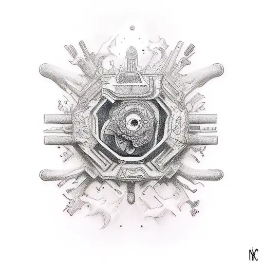 Create a tattoo design inspired by the concept of virtual reality gaming tattoo design idea