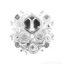 Create a tattoo design inspired by the concept of virtual reality gaming tattoo design idea