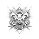 Create a tattoo design inspired by the concept of virtual reality gaming tattoo design idea