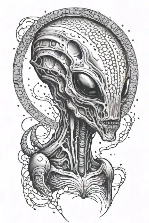 Alien tattoo design idea
