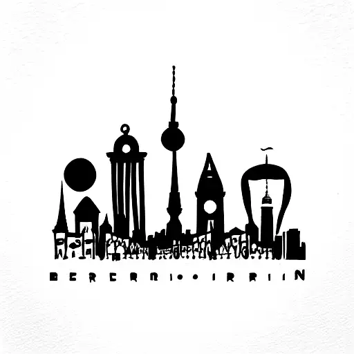 Berlin skyline tattoo design idea