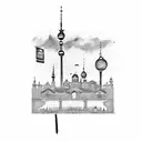 Berlin skyline tattoo design idea
