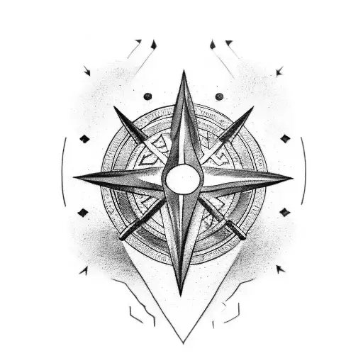 forearm tattoo. half shattered arrow half compass at the top, eith viking runes for loyalty, bravery, family, duty, and, tattoo design idea
