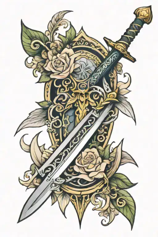 narsil sword tattoo design idea