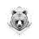 angry Bear tattoo design idea