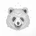 angry Bear tattoo design idea