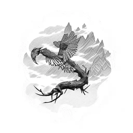 isla del fraile de águilas (Murcia) tattoo design idea