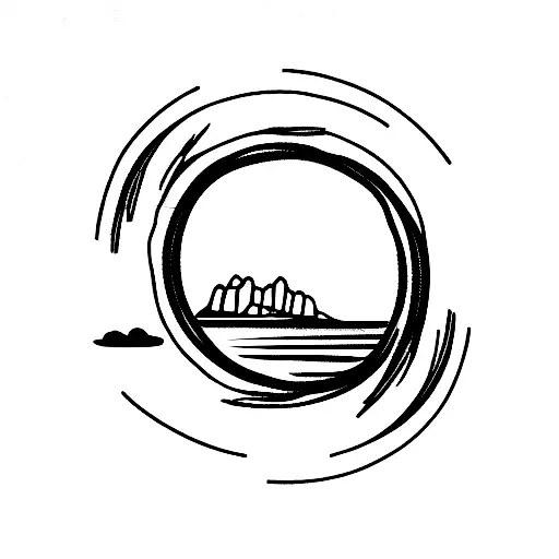 isla del fraile de águilas (Murcia) tattoo design idea