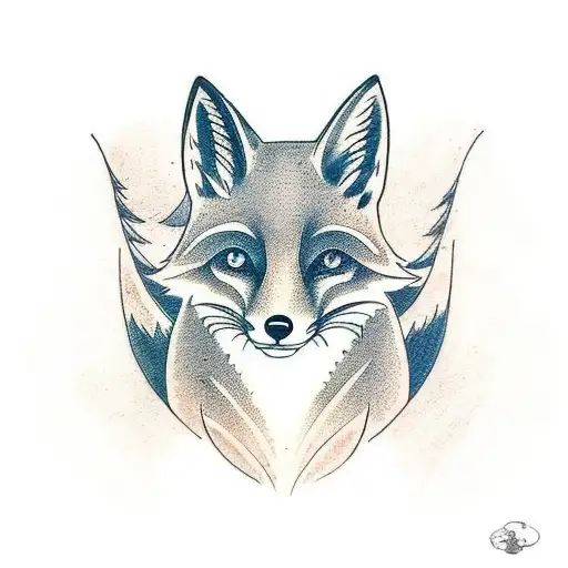 Fox Treasure chest tattoo design idea