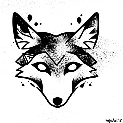 Treasure Chest Fox tattoo design idea