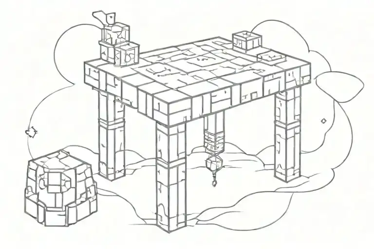 Minecraft Enchantment Table script tattoo design idea