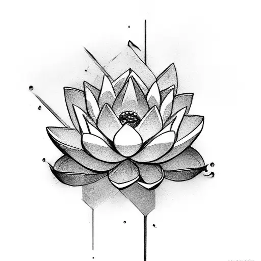 stronger than the storm with lotus flower tattoo design idea