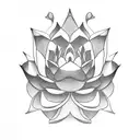 stronger than the storm with lotus flower tattoo design idea