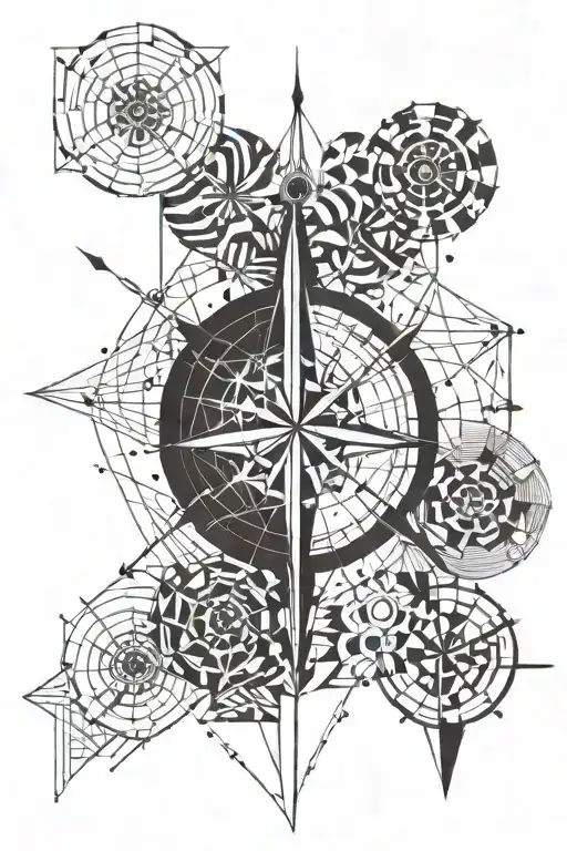 Gps signal tracking tattoo design idea