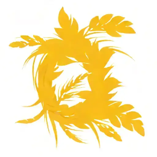 Neck wreath made of wheat field tattoo design idea