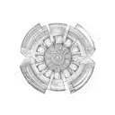 gypsy wheel and horseshoe  tattoo design idea