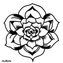 Mandala rose tattoo design idea