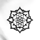 Mandala rose tattoo design idea
