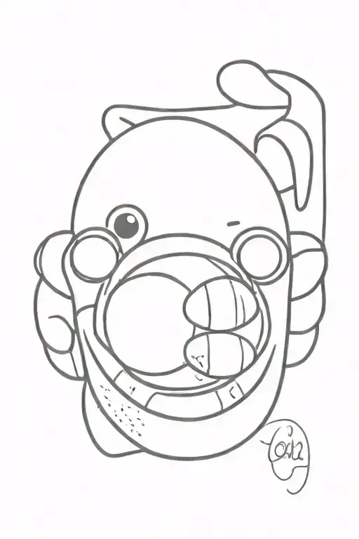 catfish and the bottlemen pacifier single cover with the lyric "oh please, you're obsessed" tattoo design idea