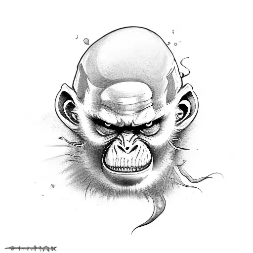 lock shock and barrel, evil monkeys tattoo design idea