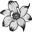 violet, primrose, aster, morning glory, daffodil and chrysanthemum flowers tattoo design idea