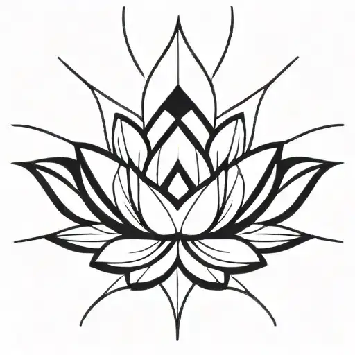 mandala upper half lotus flower for pubic area tattoo design idea