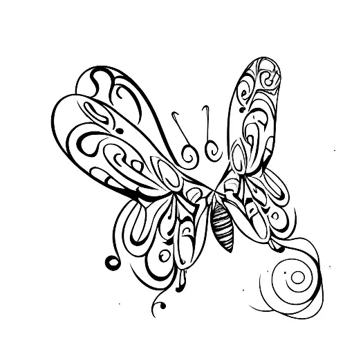 edgy Butterfly tattoo design idea