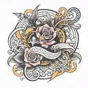 Luck, Fortune, Fortune, Sincerely Loving, Purpose, Desired tattoo design idea