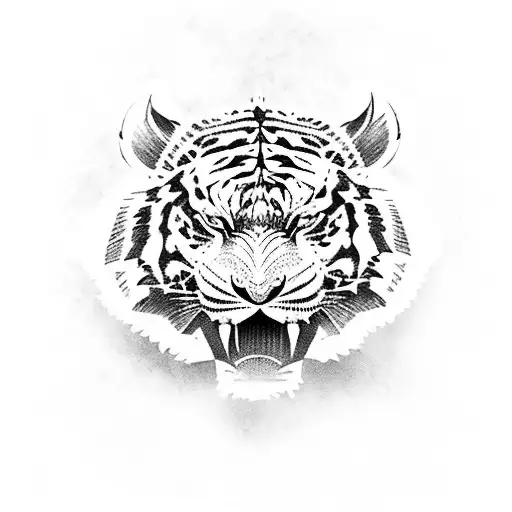 Stunning Traditional Tiger Tattoo
