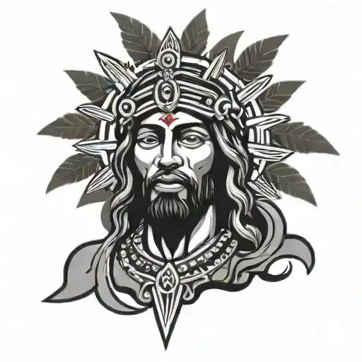african Jesus  tattoo design idea