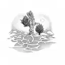 Athena's olive tree tattoo design idea